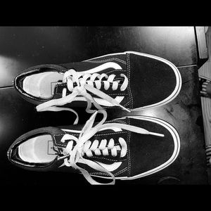 Vans Classic Old Skool (old school) Black White.Suede/